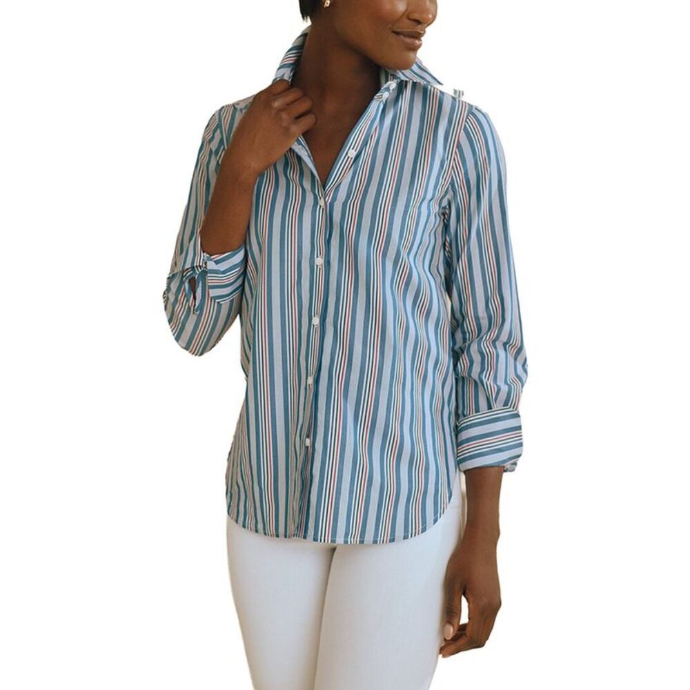J.Mclaughlin Womens Sloane Blouse, Blue
